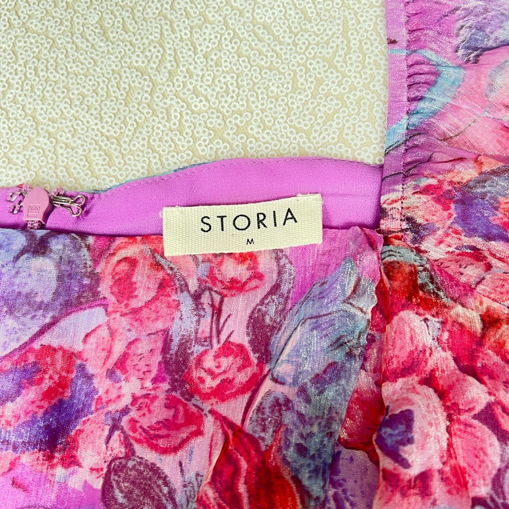 STORIA Pink and Purple Floral Dress - Picture 4 of 5